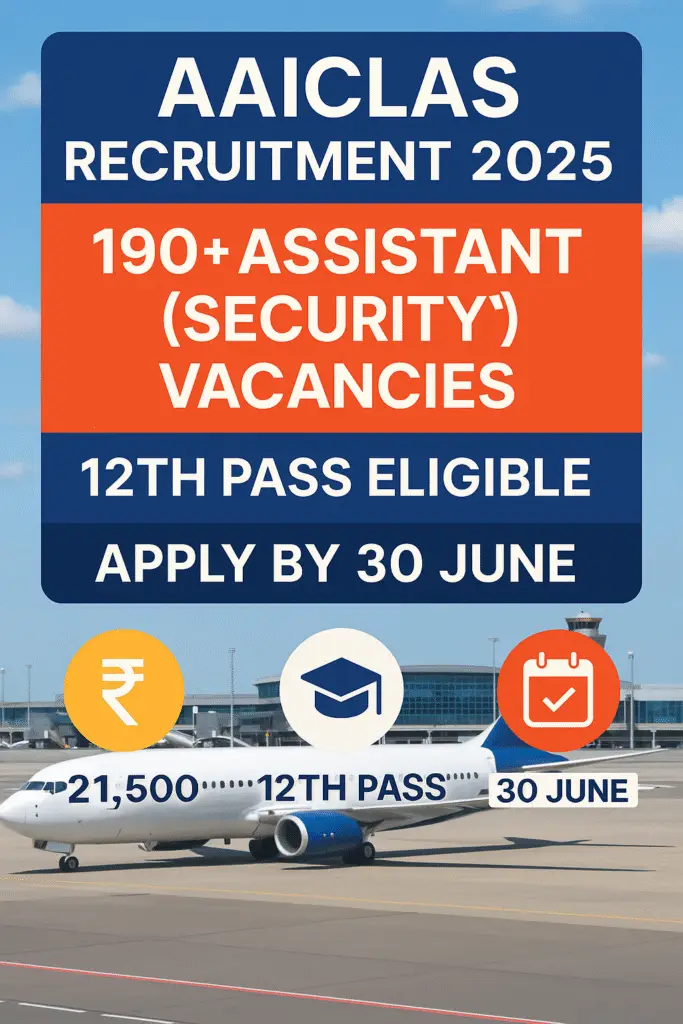 AAICLAS Assistant Security 2025 Notification PDF β Vacancy Details and Application Info